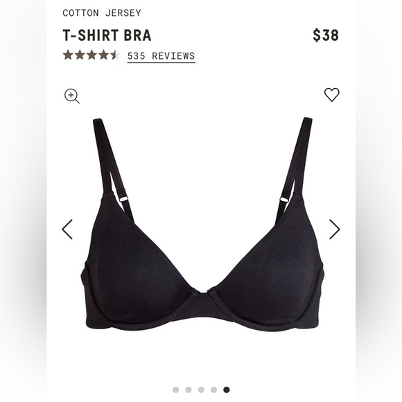 SKIMS TWO Black and Bone Colored lightly lined T-shirt Bras. - Picture 5 of 8
